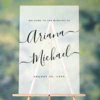 Mariage d'accueil de script chic minimaliste conge