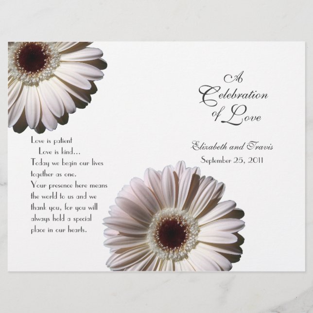 Mariage Daisy/ Programme (Devant)