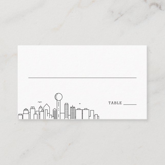 Mariage Dallas | Placer les cartes avant et arrièr (Devant)