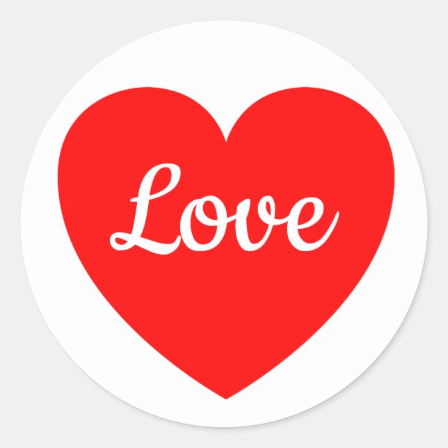 Mariage D'Amour Rouge Coeur Et Blanc, Sticker De F (Devant)