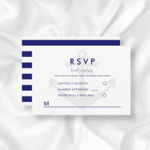 Mariage d'Ancre nautique moderne RSVP