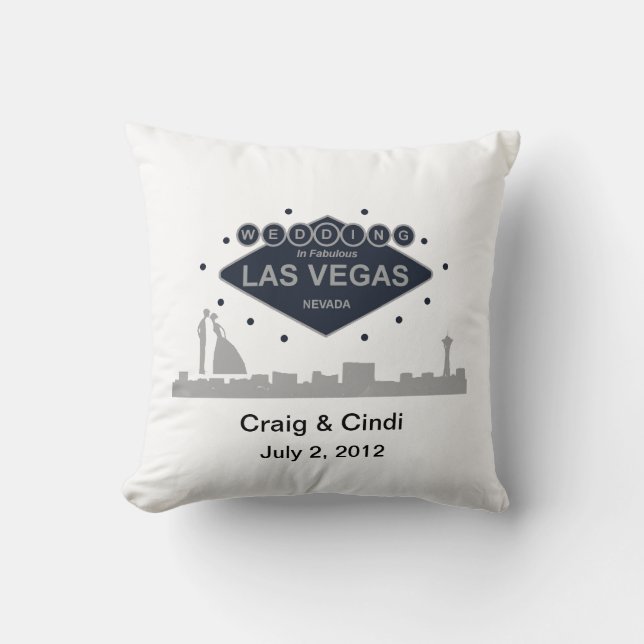 Mariage Dans Fabulous Las Vegas Coussin (Recto)
