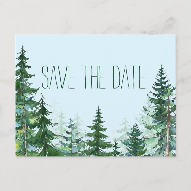 Mariage dans l'arbre du sapin Enregistrer la carte (Devant)