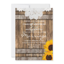 Mariage dans une invitation en bois rustique et de