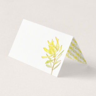 Mariage d'aquarelle jaune leucadendron