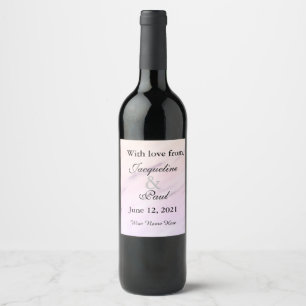 Mariage d'aquarelle violet Merci Vins Étiquettes