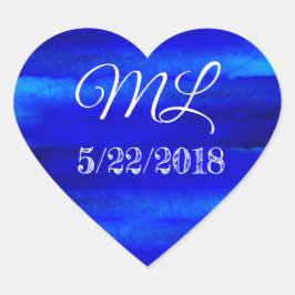 Mariage Date Mariée et Groom Coeur Stickers