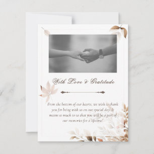 Mariage d'automne Carte de remerciements de gratit
