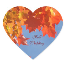 Mariage d'automne enveloppe sceaux autocollants Bl