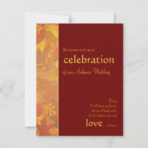 Mariage d'automne - invitations contemporaines de