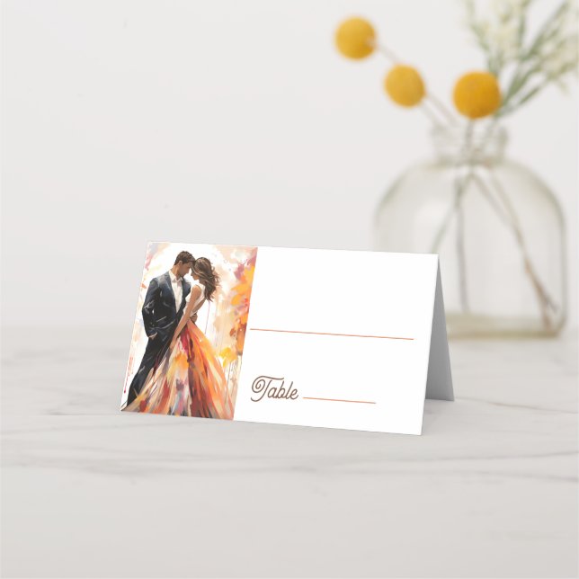 Mariage de automne d'automne Couple Artisan Carte  (Devant)