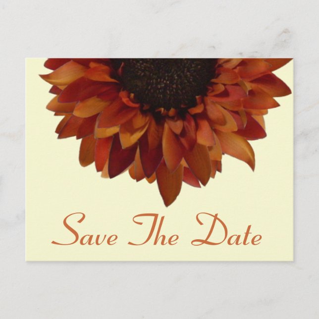 Mariage de automne Enregistrer La Date Carte Posta (Devant)