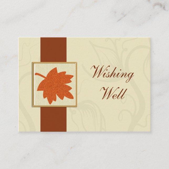 mariage de automne orange qui souhaite des cartes (Devant)