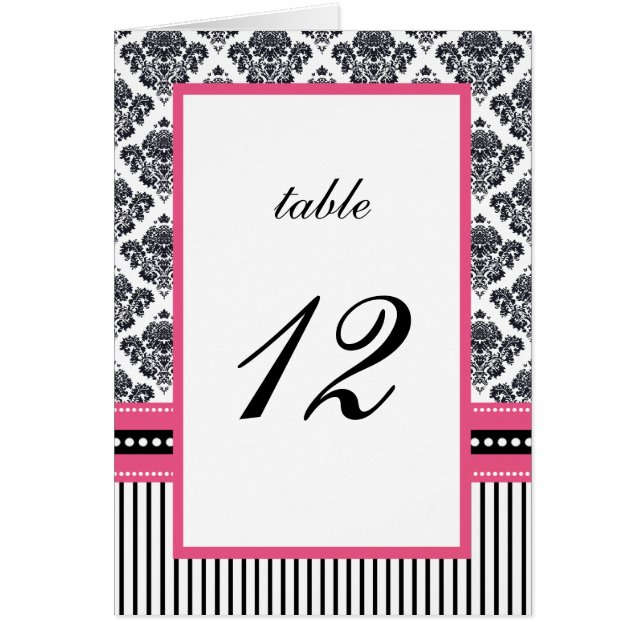 Mariage de bandes Damas noires et roses (Devant)