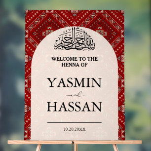Mariage de bienvenue au henné arabe moderne Entrée