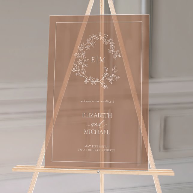 Mariage de bienvenue en terre cuite en poirier (Wedding Welcome Sign!)