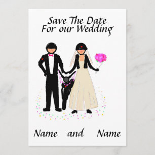 Mariage De Biker Enregistrer La Date/ Invitations