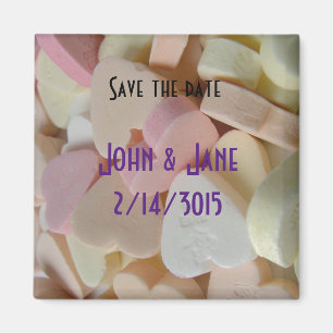 mariage de bonbons valentine sauver la date magnet