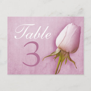 Mariage de bourgeon violet rose numéro de table 1-