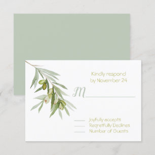 Mariage de Branche d'Olivier italien RSVP