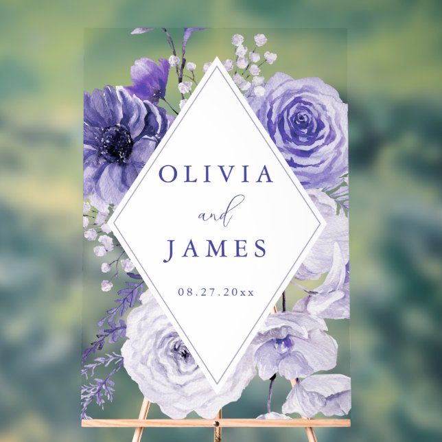 Mariage de cadre Floral Indigo (Neutre)