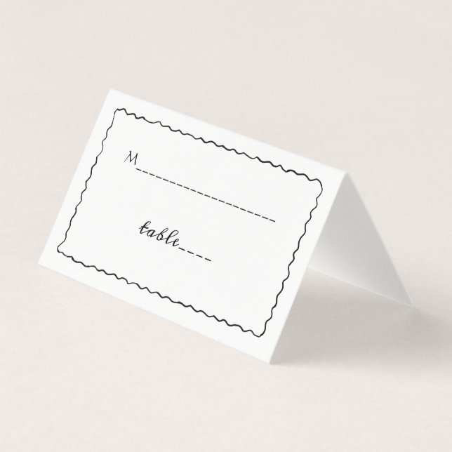 Mariage de cadre Whimsical noir et blanc simple (Front)