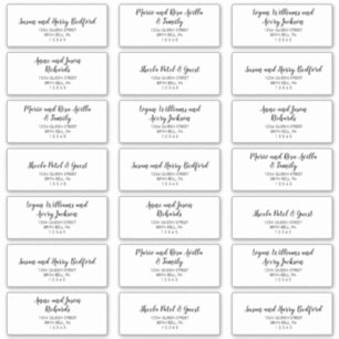 Mariage de calligraphie simple Étiquettes de adres