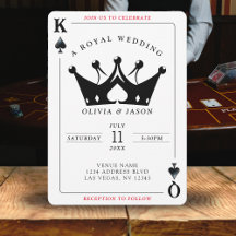 Mariage de carte de poker King & Queen of Spades C