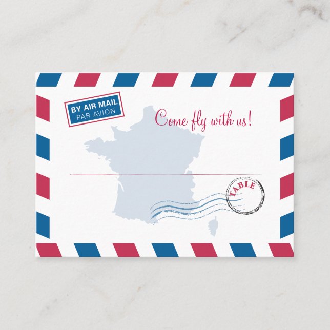 Mariage de carte d'escorte/siège France Air Mail (Devant)