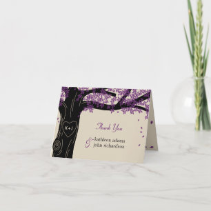 Mariage de chênes Merci Cartes de notes