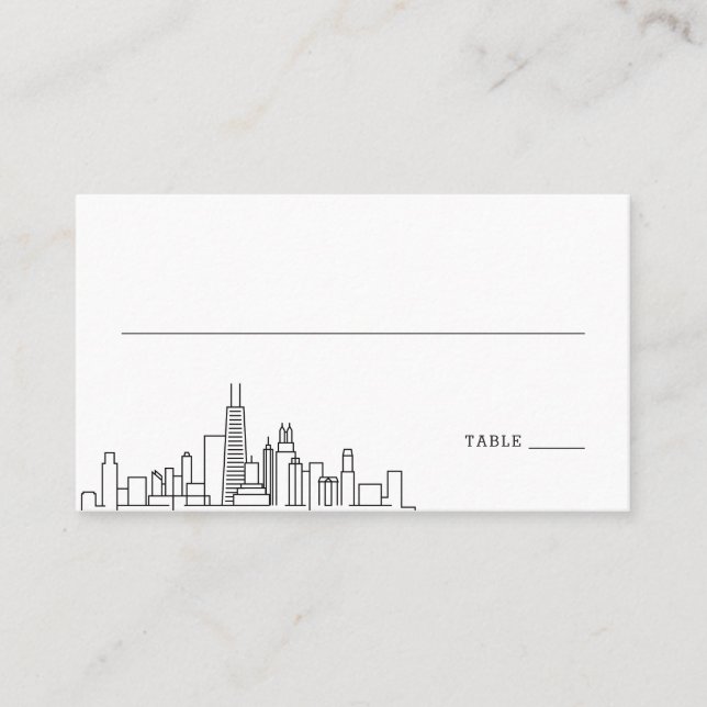Mariage de Chicago | Placer les cartes avant et ar (Devant)