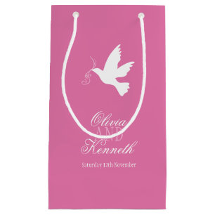 Mariage de colombe blanche merci sac cadeau person