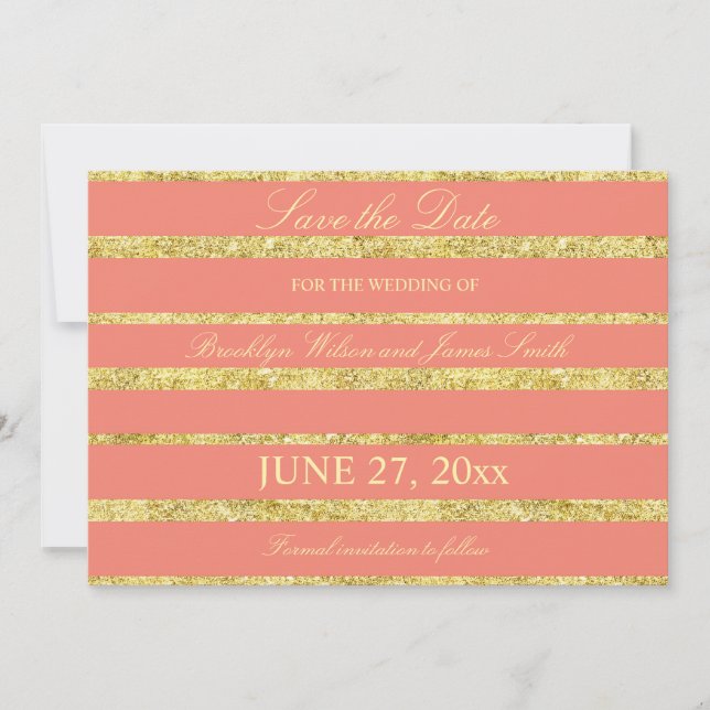 Mariage De Corail Économisez Les Cartes De Date Av (Devant)