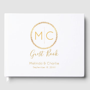 Mariage de couronne d'or moderne Monogramme Livre 
