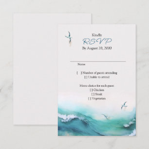 Mariage de destination côtière de plage RSVP
