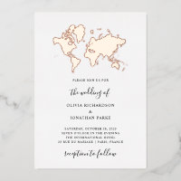 Mariage de destination | Elégant Monde Carte Rose