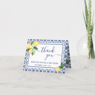 Mariage de Fête des mariées cartes de remerciement