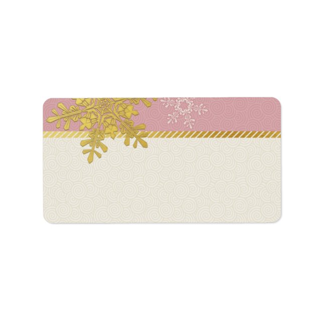 Mariage de Flèche de neige rose or Étiquettes de a (Devant)
