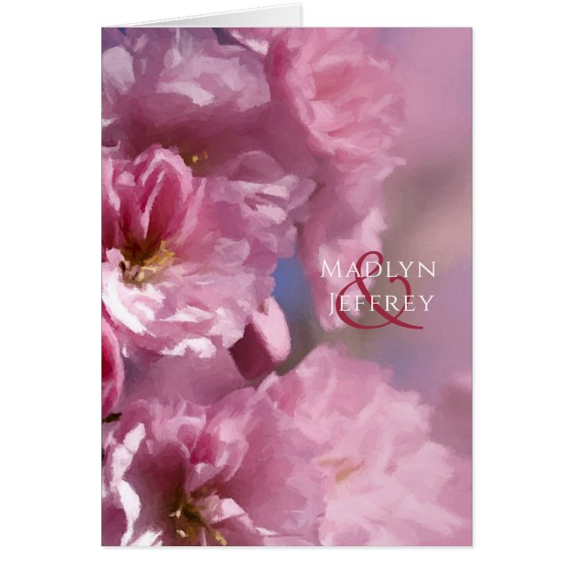 mariage de fleurs de cerisiers merci à toute occas (Devant)