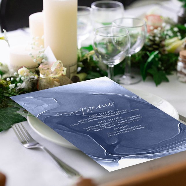 Mariage de flux d'encre Menu bleu ID762 (Créateur téléchargé)