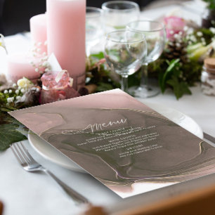 Mariage de flux d'encre - Menu Taupe ID762