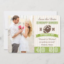 MARIAGE DE FOOTBALL ENREGISTRER LA CARTE DE DATE