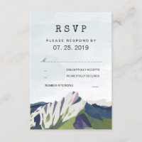 Mariage de forêt de montagne moderne RSVP