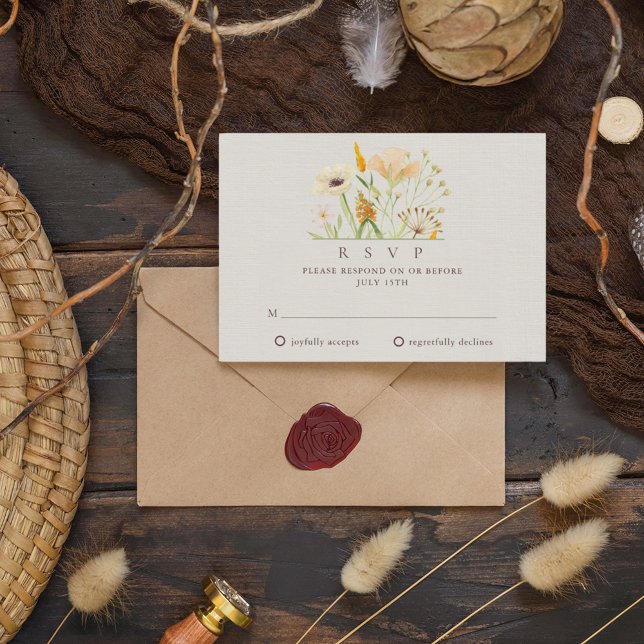 Mariage de jardin botanique fleur sauvage RSVP (Créateur téléchargé)