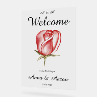 Mariage de Jardin Rose Printemps Été Bienvenue
