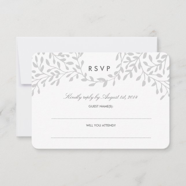 Mariage de jardin secret RSVP - gris (Devant)