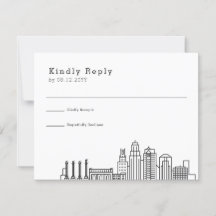 Mariage de Kansas | Stylisé Skyline RSVP