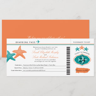 Mariage de la carte d'embarquement Starfish Porto 