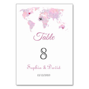 Mariage de la carte mondiale de l'aquarelle de des