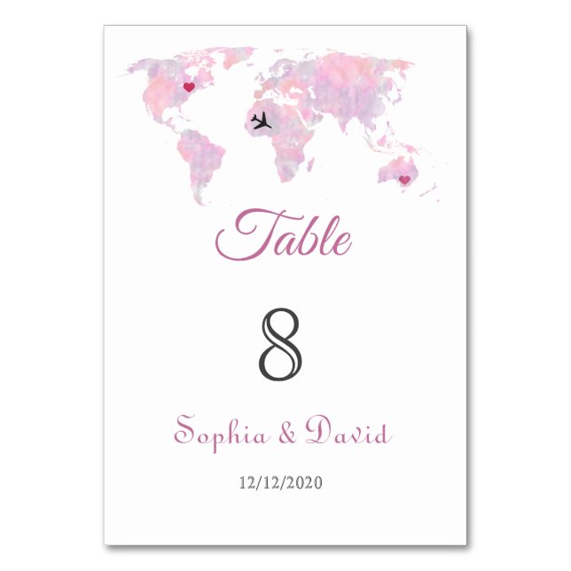 Mariage de la carte mondiale de l'aquarelle de des (Par défaut)
